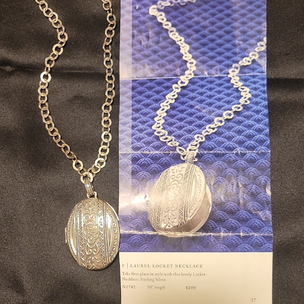 Silpada Silver Floral Locket Necklace